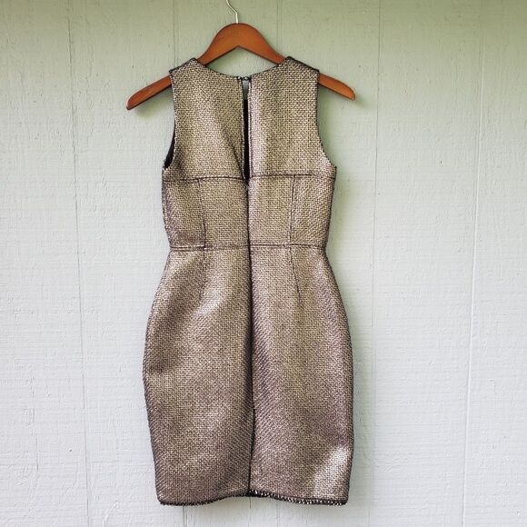 Banana Republic Metallic Knit Tweed Dress Career 0 - Picture 2 of 8